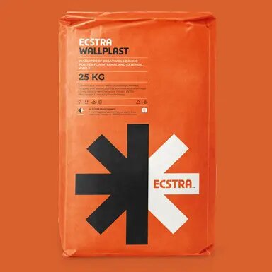 ECSTRA WALLPLAST - Waterproof Breathable Drying Plaster for Internal and External Walls