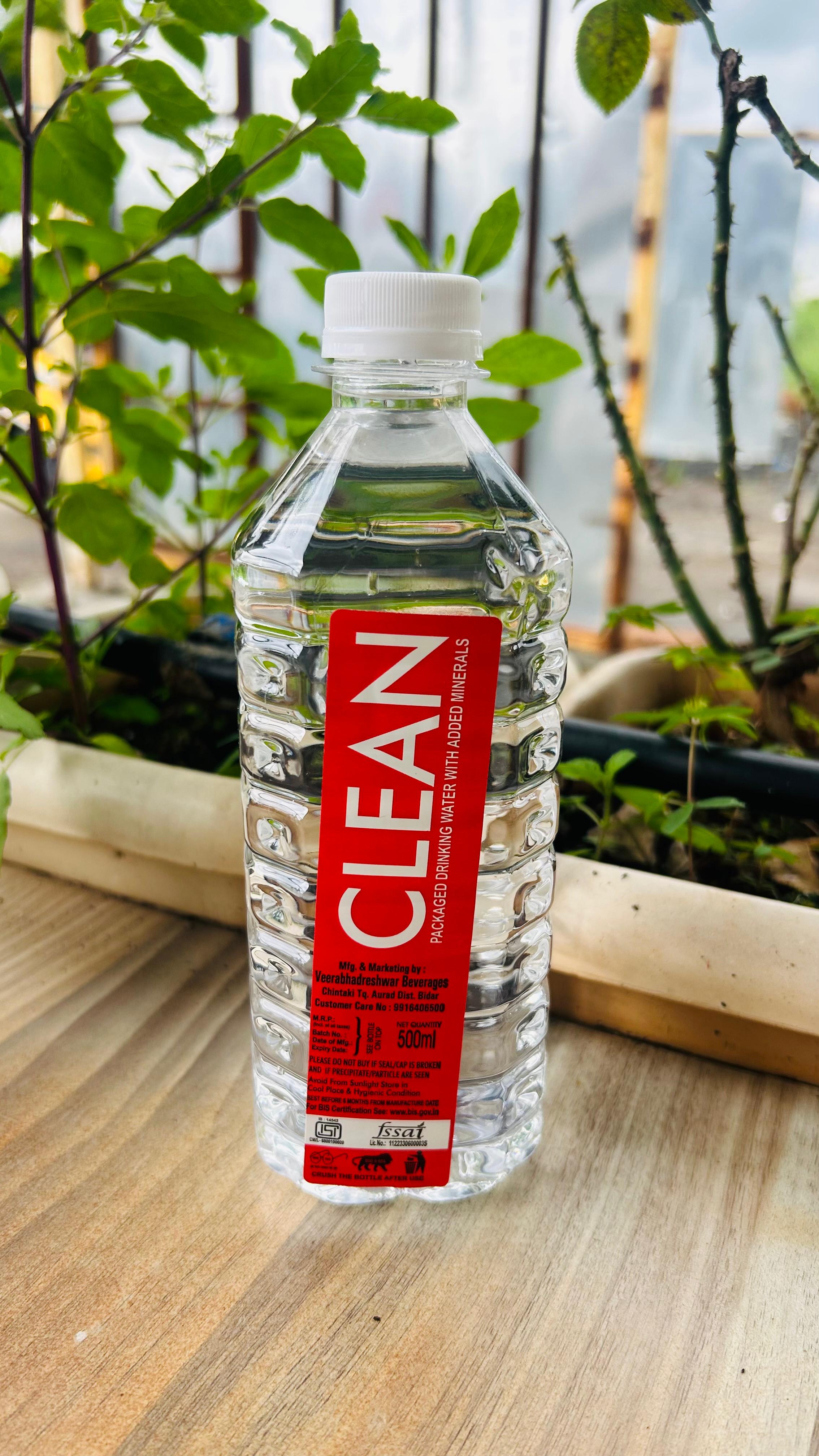 CLEAN DRINKING WATER WATER BOTTLE 500 ML