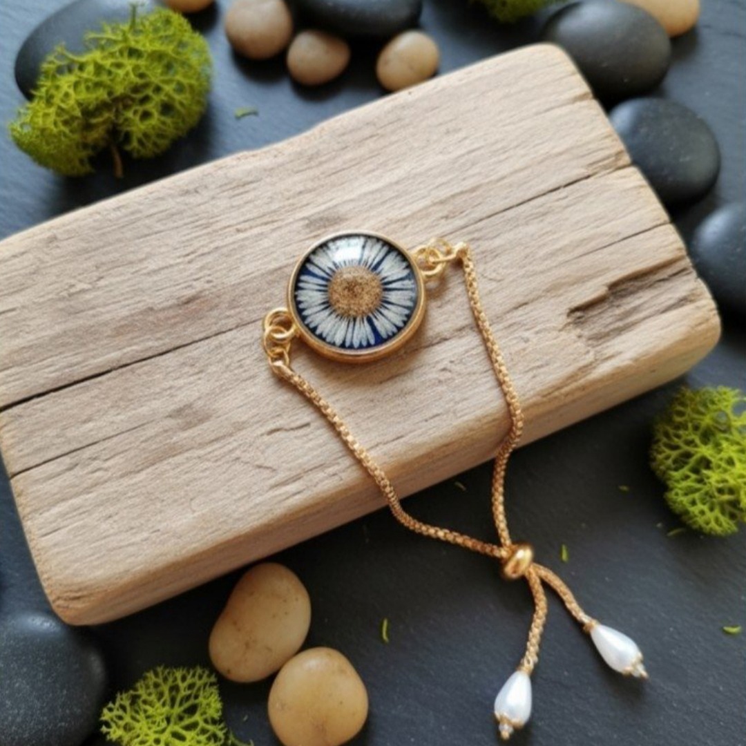 BLUE DAISY CHARM BRACELETS